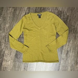 Vintage COTTON Sweater OLIVE GREEN Medium